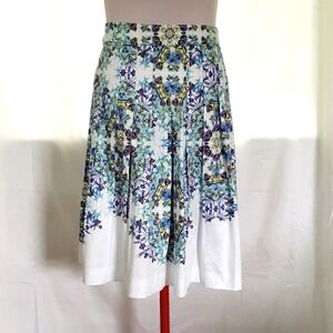 Talbots floral pleated full skirt